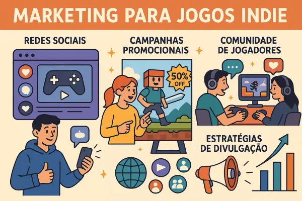 Estratégias de marketing multicanal para jogos indie