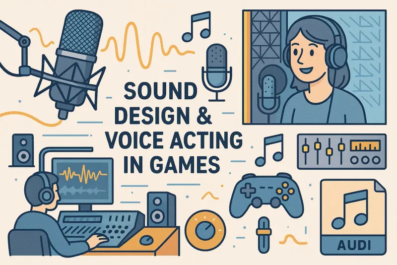 Sound design e voice acting para desenvolvimento de jogos