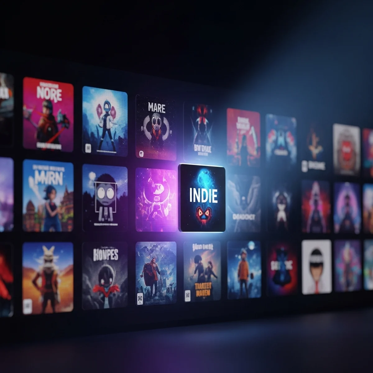 Controle de videogame em frente a uma tela com um catálogo de jogos por assinatura representando o Game Pass