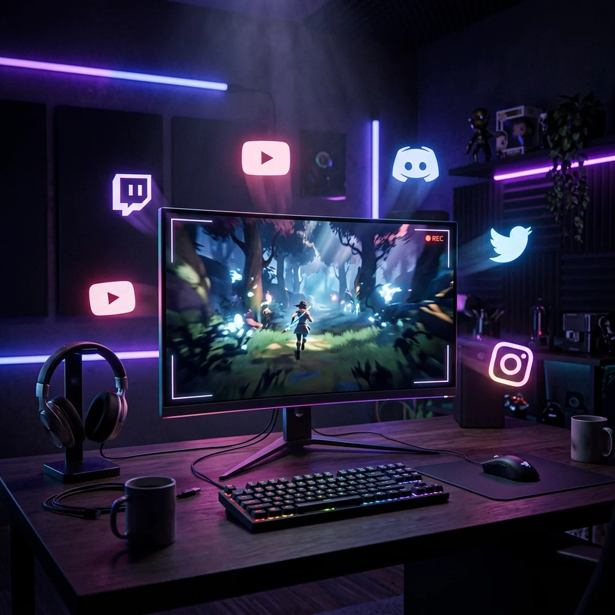 Tela de um jogo indie sendo capturada em GIF curto para redes sociais