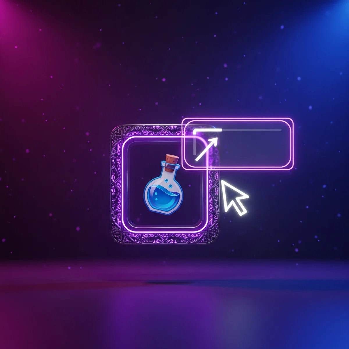 Painel de tooltip customizado aparecendo ao lado do cursor sobre um botao de interface no Godot