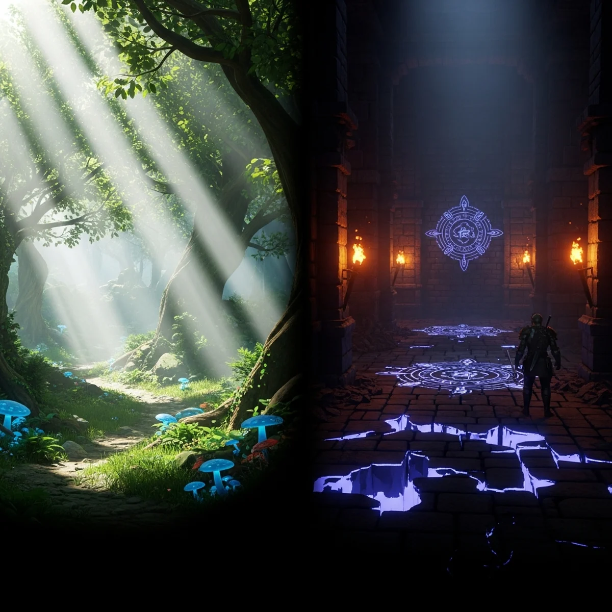 Tela de jogo escurecendo em fade preto durante a troca entre duas cenas no Godot