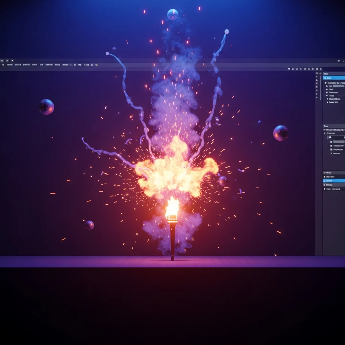 Sistema de Partículas no Godot: Fogo, Fumaça e Explosão com GPUParticles2D