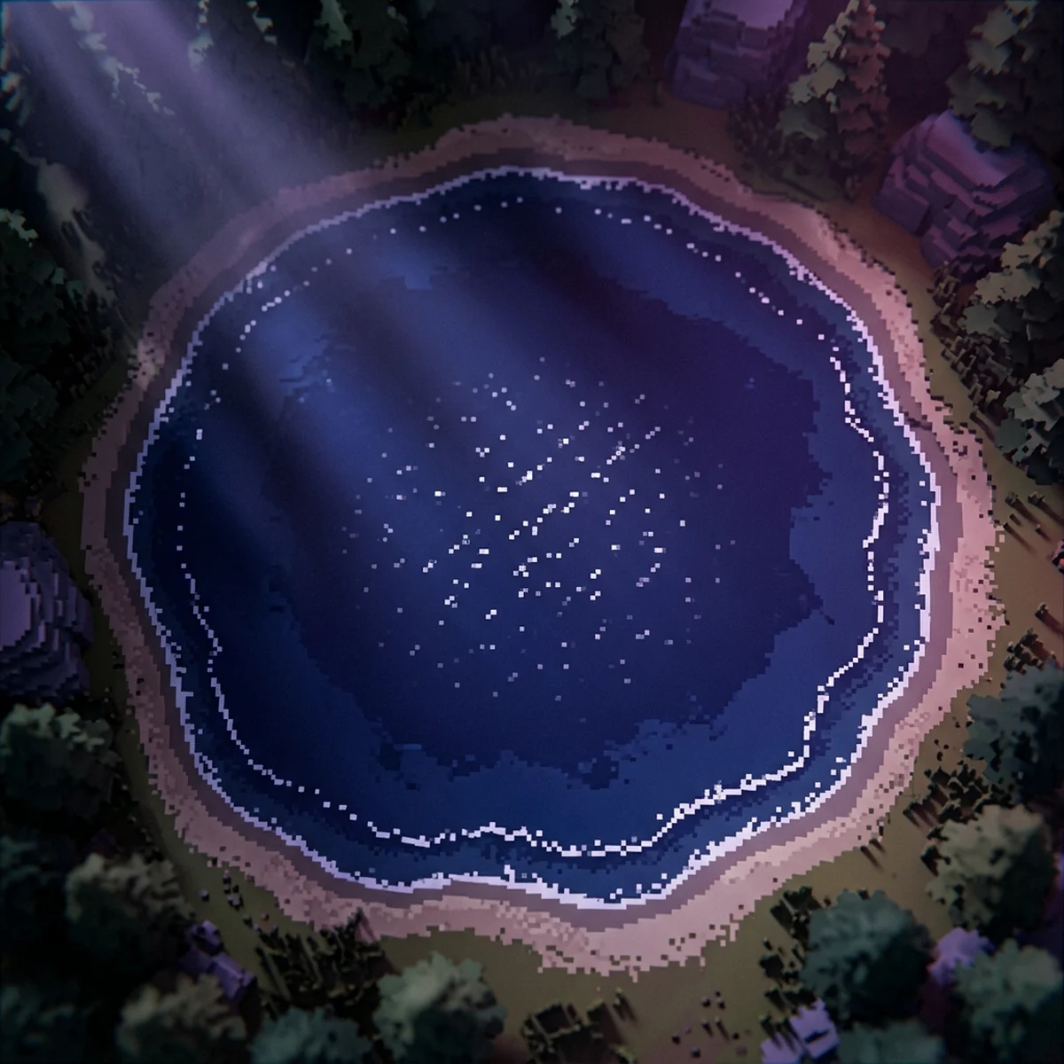 Água em Pixel Art: Tile de Lago, Borda e Brilho