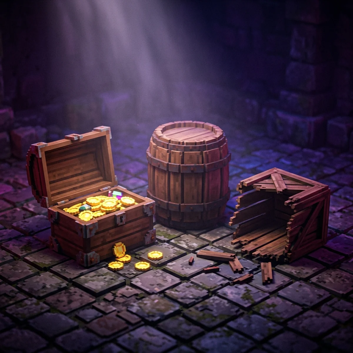 Props em Pixel Art: Baús, Barris e Objetos de Cenário