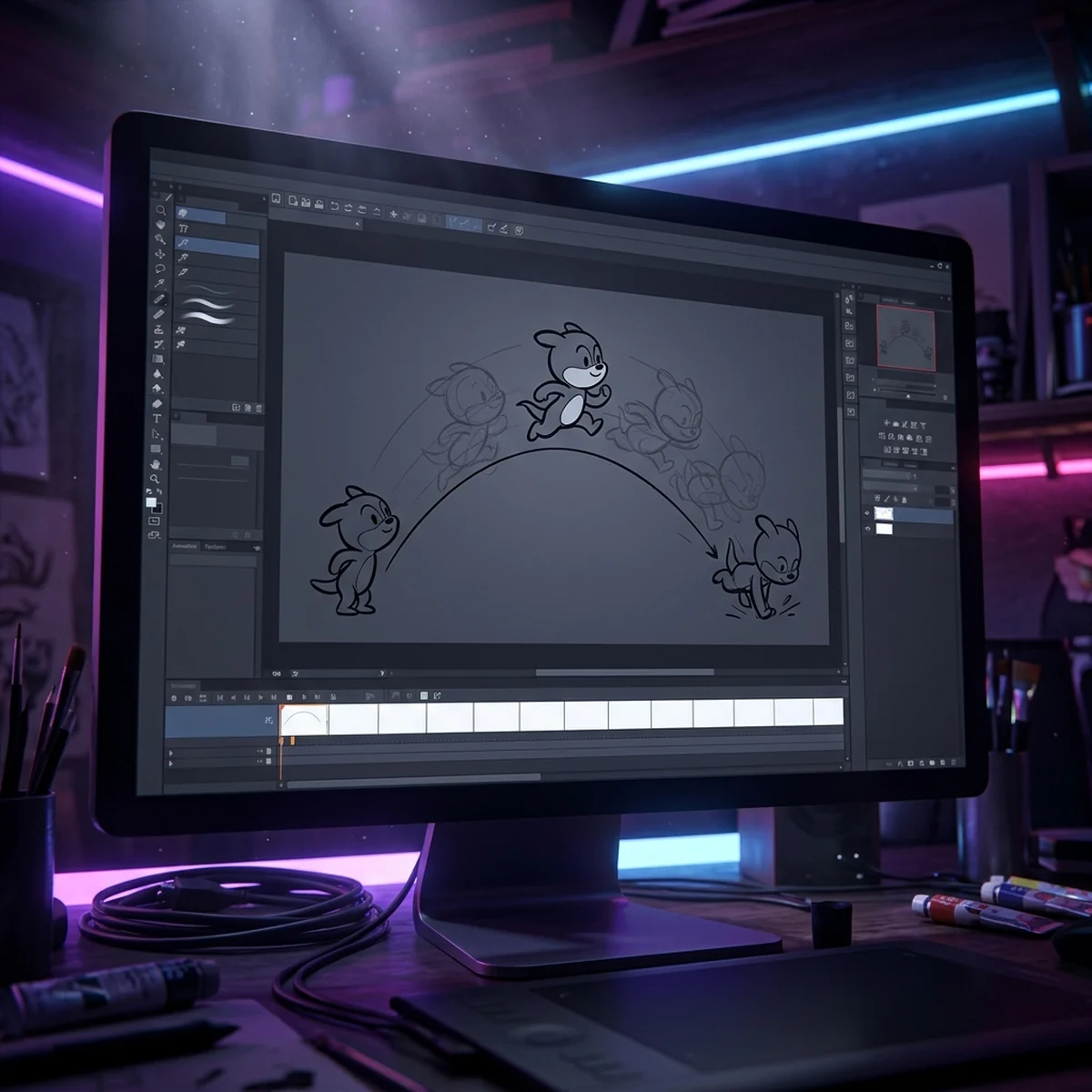 Keyframe na Animação 2D: Pose-Chave, Breakdown e Intervalo
