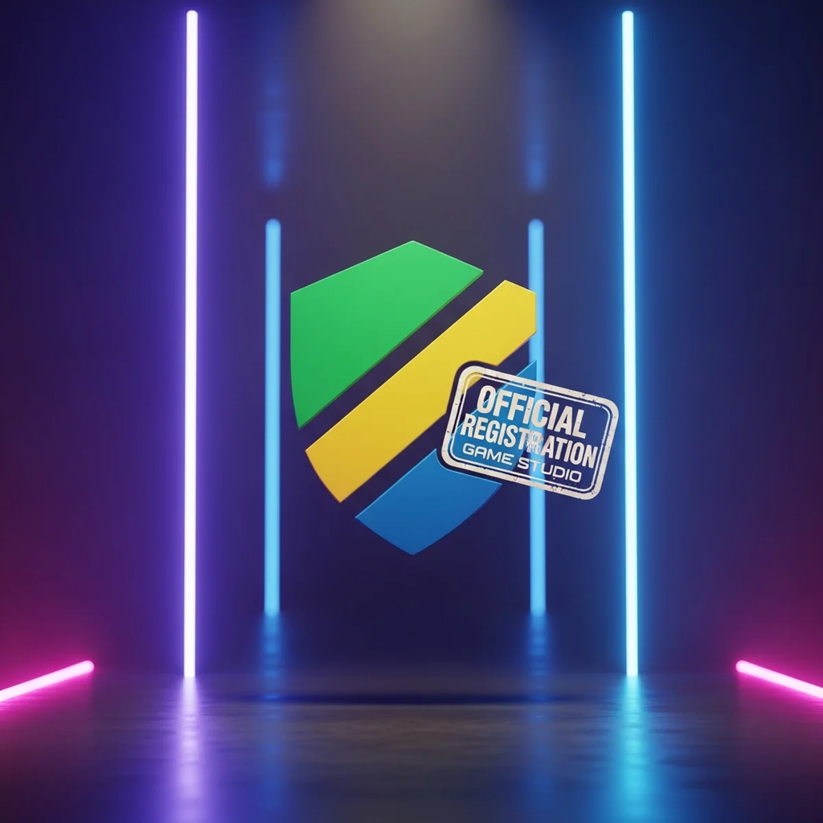 Desenvolvedor indie olhando a logo do seu jogo na tela enquanto preenche formulário de registro de marca no INPI