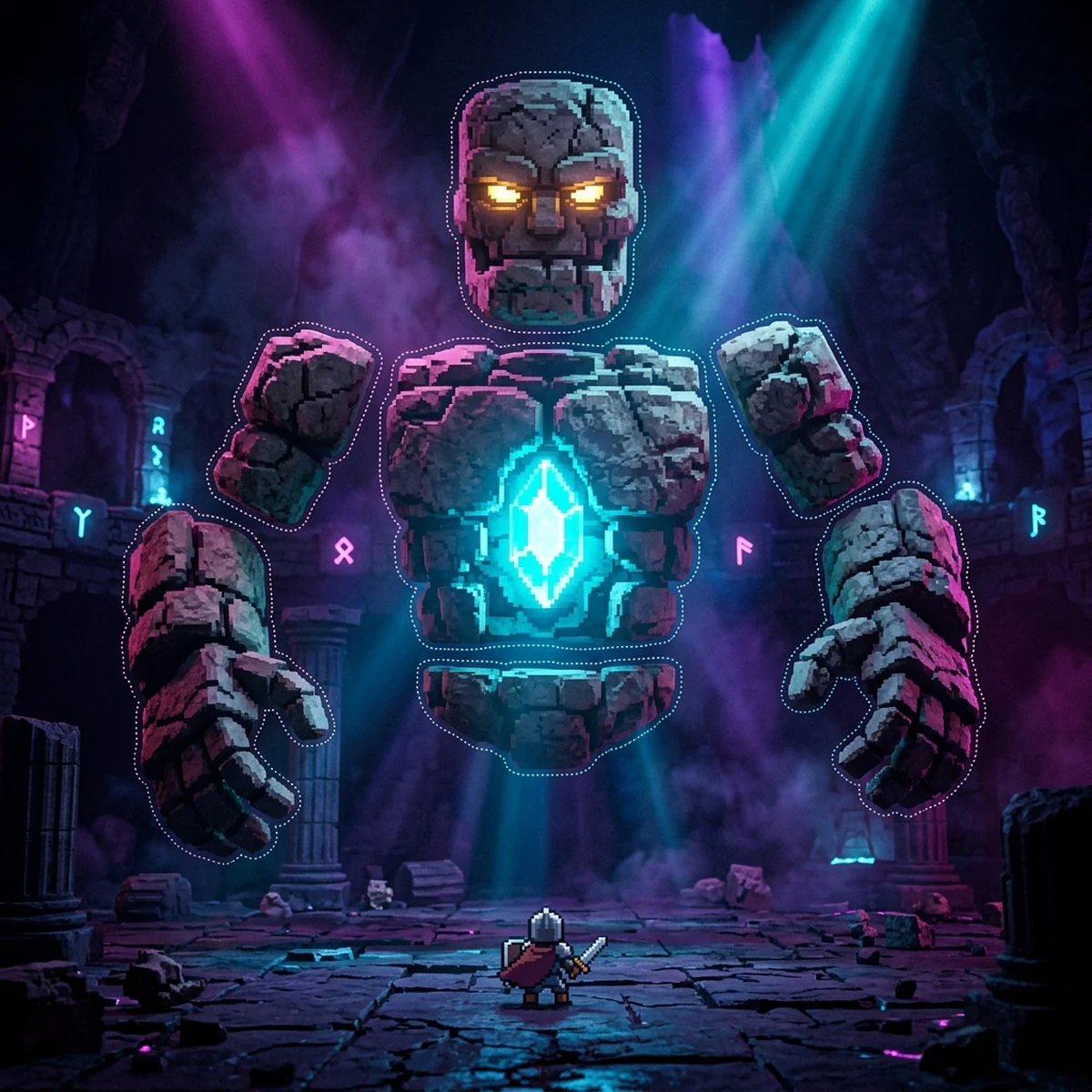 Boss Sprite Grande: Legibilidade e Animação em Partes