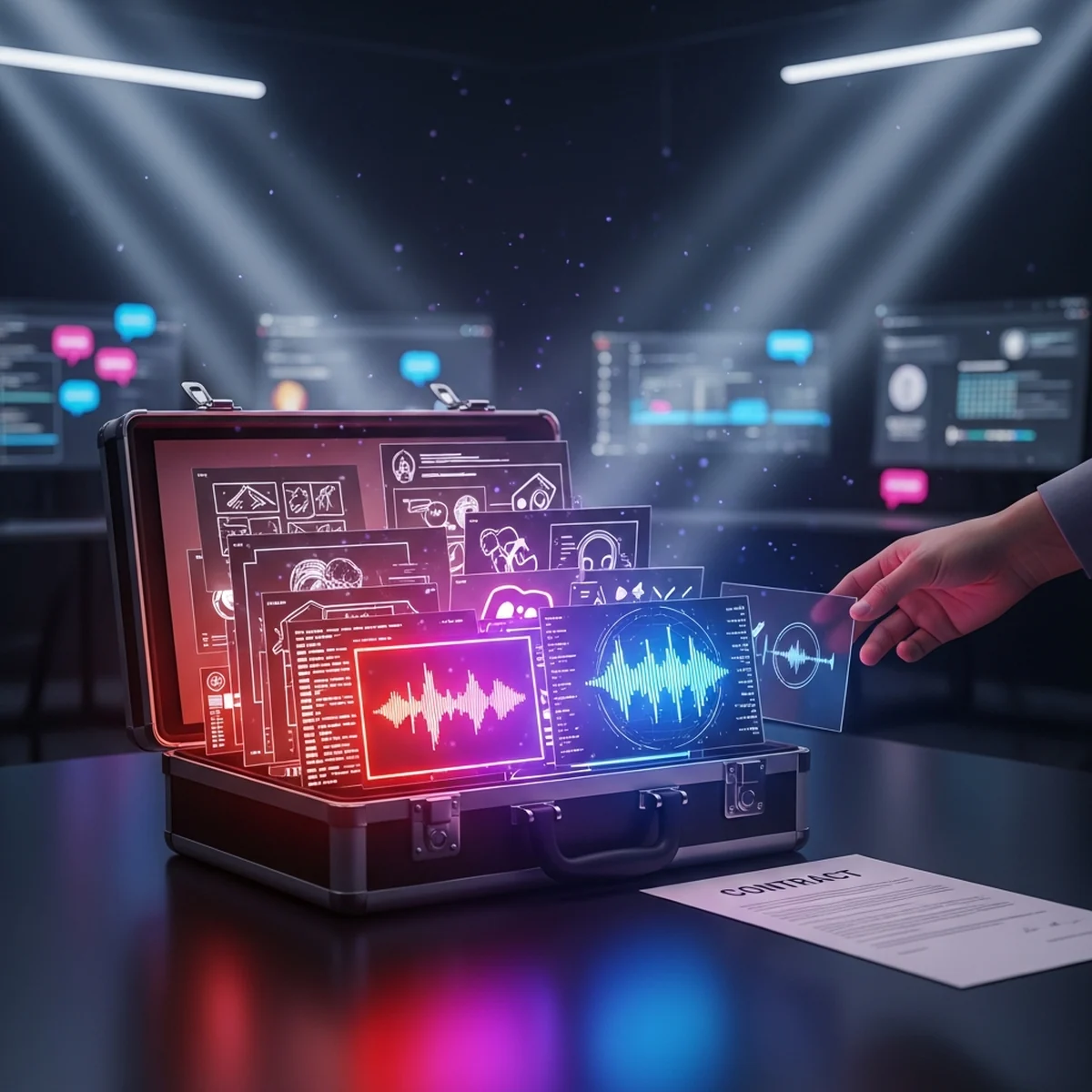 Desenvolvedor solo entregando partes do jogo (arte, música e efeito sonoro) para freelancers, representando terceirização