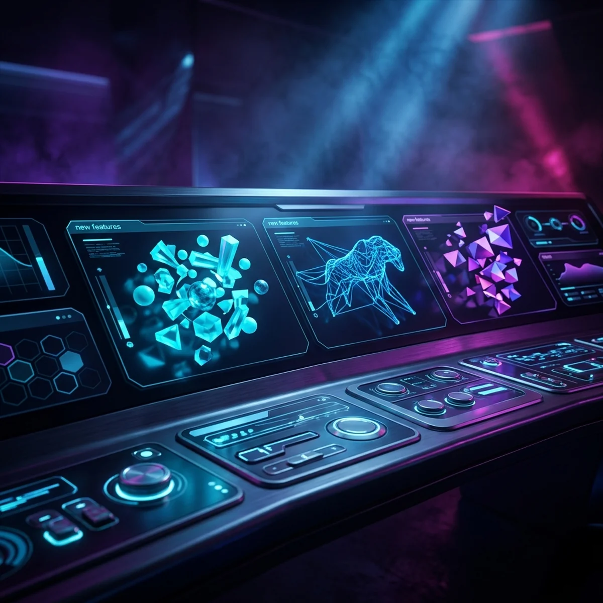 Iniciante em desenvolvimento de jogos olhando o editor da Unity em um monitor, ambiente de estúdio caseiro iluminado