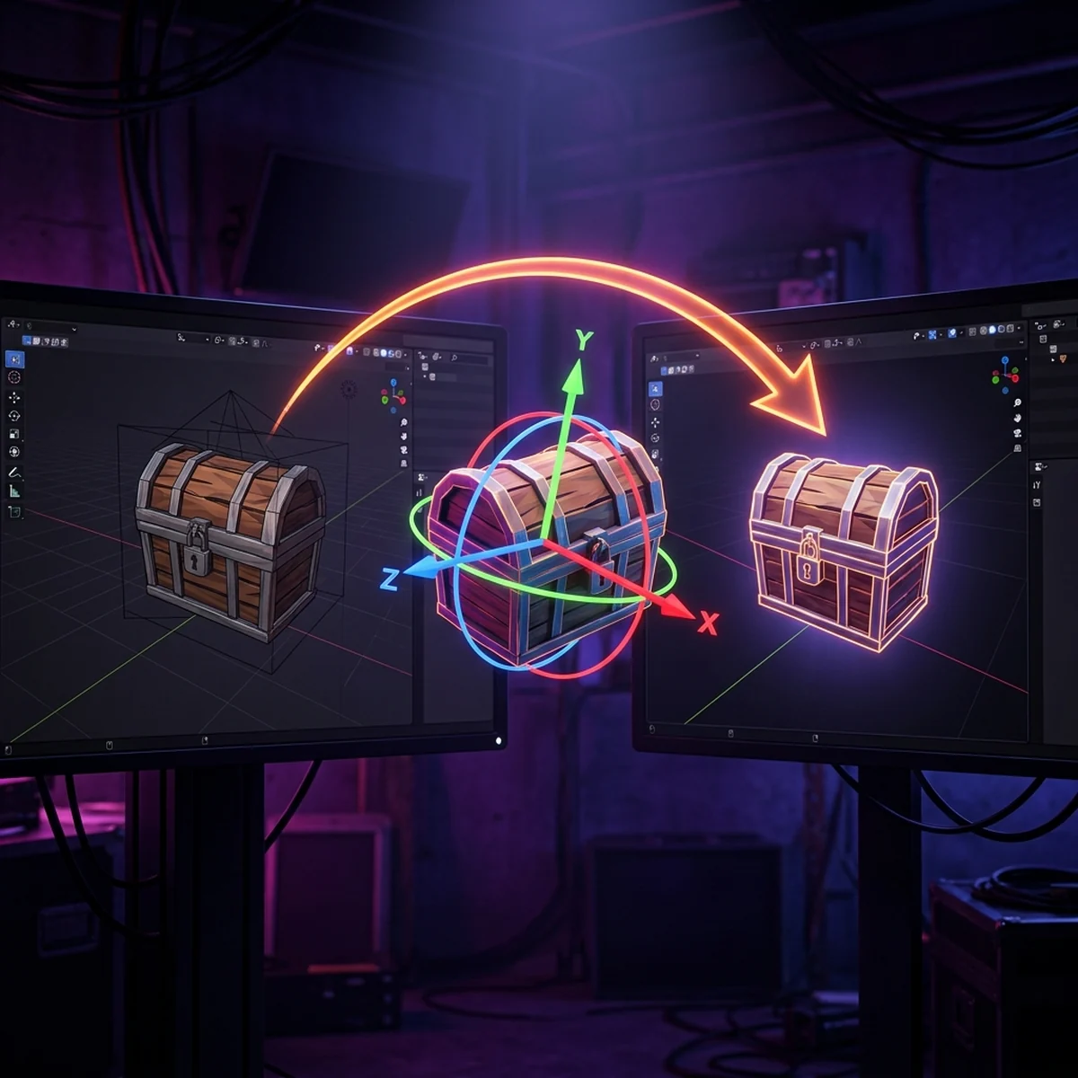Importar Modelo do Blender na Unity: FBX, Escala e Rotação